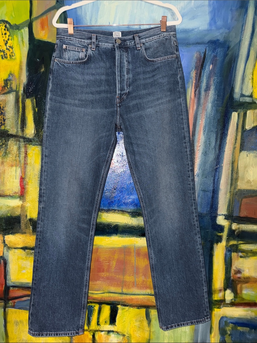 Toteme straight leg loose fit button fly jeans size 30/32